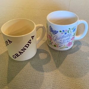 Vintage Grandpa + Grandmother Mugs